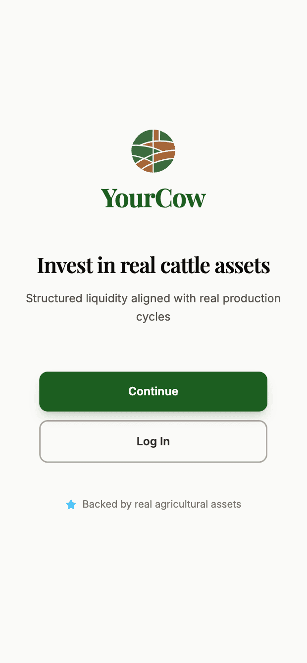 Pantalla de bienvenida